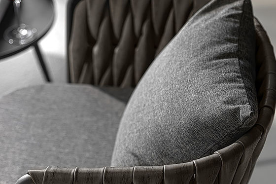 Εξωτερικά έπιπλα Χάλυβα Εστιατόριο Εστιατόριο πλαστικού ράταν 2 θέσεις Bistro Εστιατόριο για αυλή