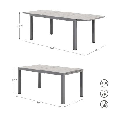 50lbs βάρος τραπεζιού AJUNION πολυτελές εστιατόριο κήπο έπιπλα μικτό Wicker καρέκλα σετ