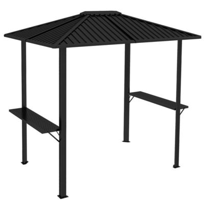 Εξωτερικό Grilling 6x8 Hardtop BBQ Gazebo με 2 πλευρικά ράφια 102 lbs H92.5 x W96.5 x D70.9