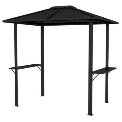 Εξωτερικό Grilling 6x8 Hardtop BBQ Gazebo με 2 πλευρικά ράφια 102 lbs H92.5 x W96.5 x D70.9