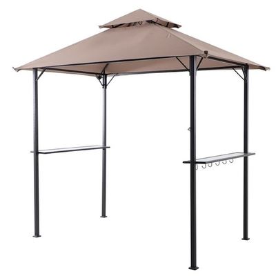 Εξωτερική βεράντα Grill Gazebo Τέντα AJUNION 5x8 Διπλό στρώμα BBQ Canopy με ατσάλινο πλαίσιο