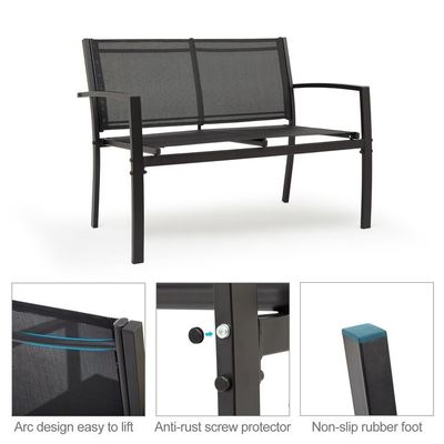 Σύνολο μπαλκόνι ή μπαλκόνι Lounge Metal Frame Garden Set για εξωτερική χαλάρωση 4 θέσεων