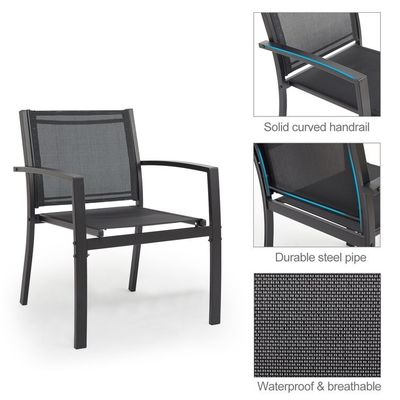Σύνολο μπαλκόνι ή μπαλκόνι Lounge Metal Frame Garden Set για εξωτερική χαλάρωση 4 θέσεων