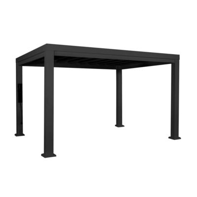 AJUNION 14x10 Κηπουρική βεράντα οροφή Λουβέρτα Πέργκολα με μαλακό κάλυμμα και ατσάλινο πλαίσιο