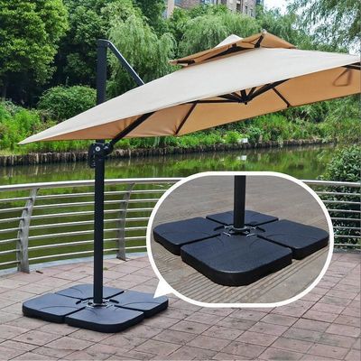 Σύγχρονο σχεδιασμό 50L x 50W x 7.5Hcm πλαστική βάση ομπρέλας στέκεται με νερό ή άμμο γεμάτο