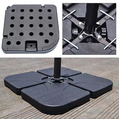 Σύγχρονο σχεδιασμό 50L x 50W x 7.5Hcm πλαστική βάση ομπρέλας στέκεται με νερό ή άμμο γεμάτο