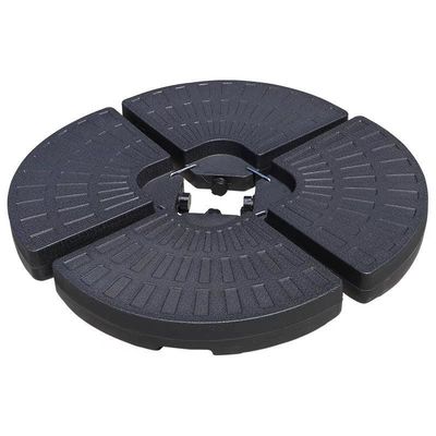 Έπιπλα εξωτερικού AJUNION 4 PCs Φορητή στρογγυλή βάση ομπρέλας με γεμάτη άμμο ή νερό