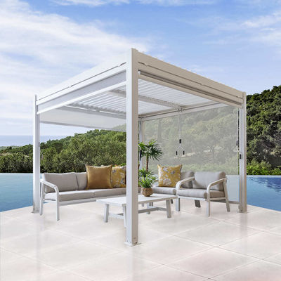 172kg χωρητικότητα φόρτωσης Κήπος Λουβέρτα Pergola Canopy με χειροκίνητο έλεγχο Αλουμινίου πλαίσιο