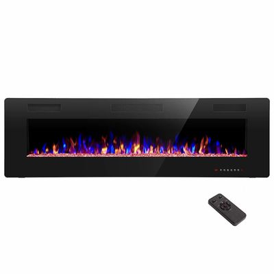 12 Bed Color Mode AJUNION 60 ιντσών τοίχος επιφάνεια μεταξοτύπωσης ηλεκτρικό τζάκι