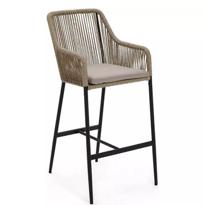 Μοντέρνο Design AJUNION Μεταλλικό 4 θέσεις Εστιατόριο Μπαρ Κήπου Ρατάνιο Υφάσματα Εξωτερικό Εστιατόριο