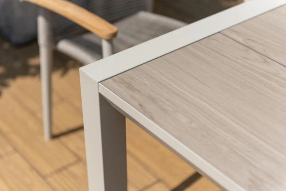 Απολαύστε τα γεύματα με την AJUNION Luxury Aluminum Garden Set και την καρέκλα με σχοινί.
