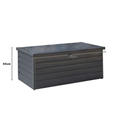 Σύγχρονο σχεδιασμό AJUNION 600L Μεταλλικό αδιάβροχο εξωτερικό κουτί αποθήκευσης κήπου για πισίνα