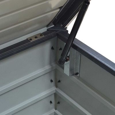 Σύγχρονο σχεδιασμό AJUNION 600L Μεταλλικό αδιάβροχο εξωτερικό κουτί αποθήκευσης κήπου για πισίνα