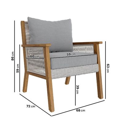 Y Mail Packing Rattan Weave Outdoor Sofa Set με στερεό ξύλινο πλαίσιο και PE Wicker