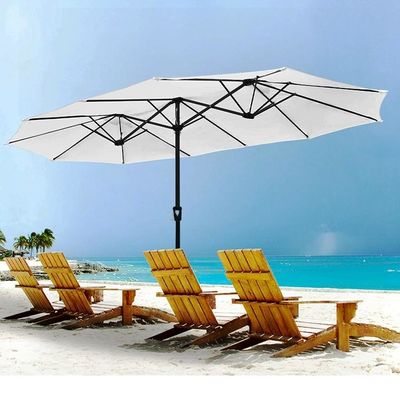 Εμπορική Sonnenschirm Ομπρέλα με φως 227,5 CM Radii και Αλουμινένιο πόλο