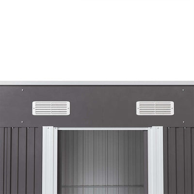 Ανθεκτικό στη σάπια AJUNION 4x6ft Garden Shed Double Sliding Door Metal Storage Shed για εργαλεία ποδήλατο