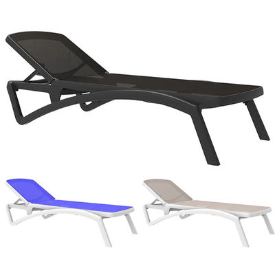 Εξωτερικός κήπος πλαστικό Teslin Stackable Chaise Sun Lounger Καρέκλα για ξενοδοχείο Beach Patio