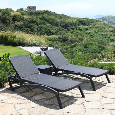 Εξωτερικός κήπος πλαστικό Teslin Stackable Chaise Sun Lounger Καρέκλα για ξενοδοχείο Beach Patio