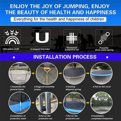Αναζητήστε τη χαρά του πηδήγματος με το AJUNION 10ft Park Trampoline και το Enclosure Net