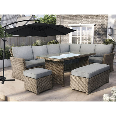 Μέγεθος σκαμνίου L.44 X W.44 X H.41cm AJUNION PE Rattan Garden Set για τον εξωτερικό χώρο σας