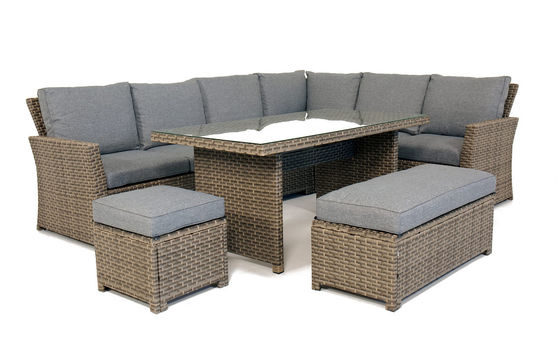 Μέγεθος σκαμνίου L.44 X W.44 X H.41cm AJUNION PE Rattan Garden Set για τον εξωτερικό χώρο σας