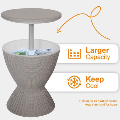 48.5*48.5*57.5cm Custom Logo Ice Cooler Lift Top Coffee Wine Beer Table για υπαίθριο κάμπινγκ