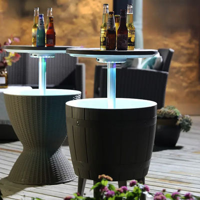 48.5*48.5*57.5cm Custom Logo Ice Cooler Lift Top Coffee Wine Beer Table για υπαίθριο κάμπινγκ