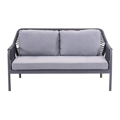 Αλουμινίου Φρέμα AJUNION Σχοινί Weave Κήπος έπιπλα Lounge Sofa Set με HPL επιφάνεια τραπεζιού