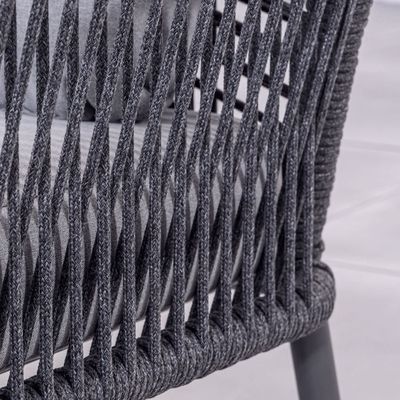 Αλουμινίου Φρέμα AJUNION Σχοινί Weave Κήπος έπιπλα Lounge Sofa Set με HPL επιφάνεια τραπεζιού