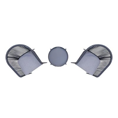 Ραχί υφαντικό AJUNION 3 κομμάτια αλουμίνιο Bistro Set για μπαλκόνι Cottage και παραλία καθίσματα