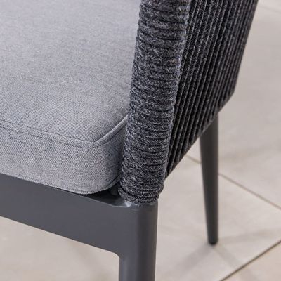 Ραχί υφαντικό AJUNION 3 κομμάτια αλουμίνιο Bistro Set για μπαλκόνι Cottage και παραλία καθίσματα