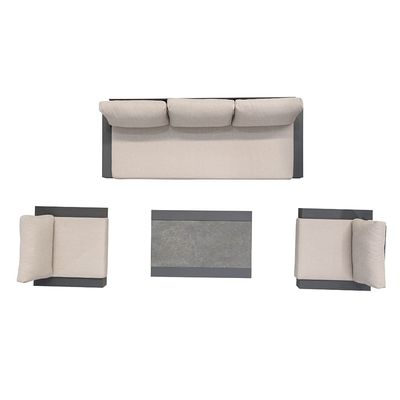 AJUNION Luxury Aluminium Sofa Set έπιπλα με τραπέζι καφέ Μέγεθος L 120 x W80 x H26cm