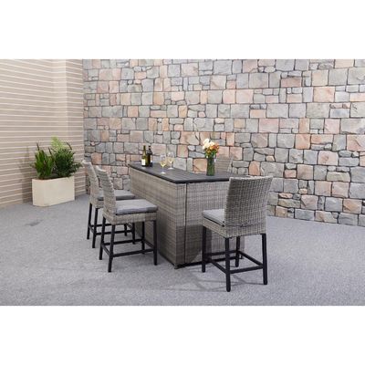 PE Wicker Rattan Outdoor High Bar Chair and Table Set για σύγχρονα έπιπλα για τραπεζαρία