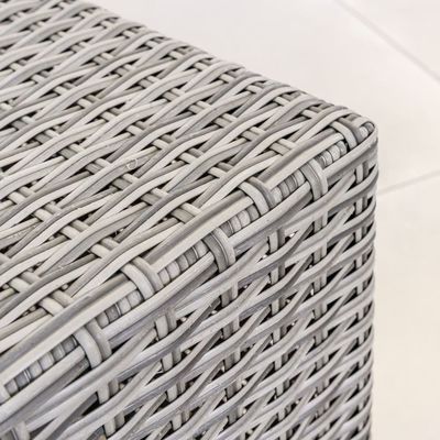 Μεγάλο μέγεθος L σχήμα κήπο καναπέ PE Wicker εξωτερικό καναπέ 8 κομμάτια ράταν εξωτερικά έπιπλα σετ