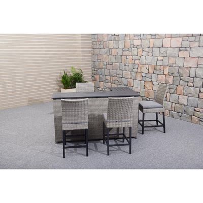 PE Wicker Rattan Outdoor High Bar Chair and Table Set για σύγχρονα έπιπλα για τραπεζαρία