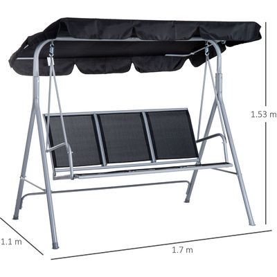 170W x 153H cm Μεταλλική εξωτερική κουλτούρα κλίβανος κήπος πάγκος κρεμασμένη κρεμάλα καρέκλα βεράντα κλίβανος