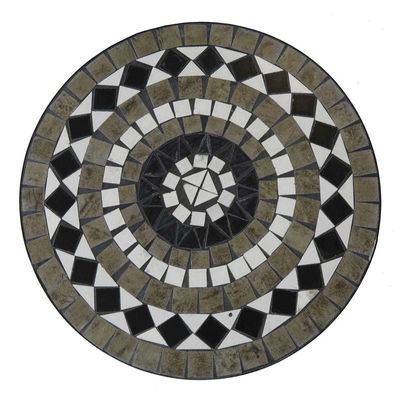 Σθεναρό σιδερένιο μπαλκόνι κήπου Bistro Set με σύγχρονο στυλ σχεδιασμού και κεραμική επιφάνεια κεραμικών πλακών
