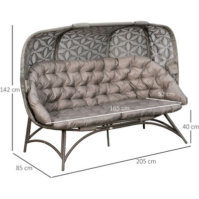 Εξωτερική στέκεται W85xL205xH142cm Garden Egg Καρέκλα με κούφιο σεντόνι και μοντέρνο στυλ