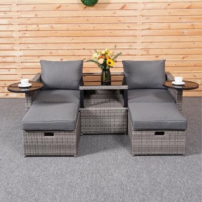 Κήπος πίσω από την αυλή σαλόνι Sofa Set με PE Wicker Rattan σε διάφορα τμήματα σχεδιασμού