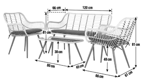 Μεταμορφώστε τον κήπο σας με το AJUNION 4 Piece All Weather Wicker Set