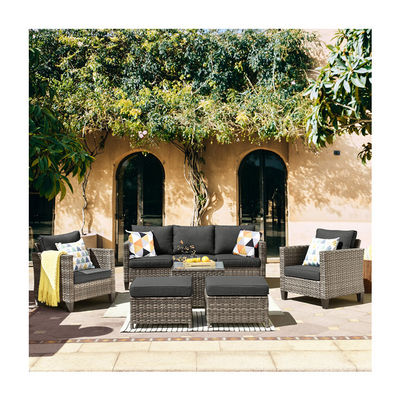 AJUNION PE Rattan Outdoor Lounge Sofa Set για τον κήπο σας 16.2' H X 23.62' W X 21.85' D