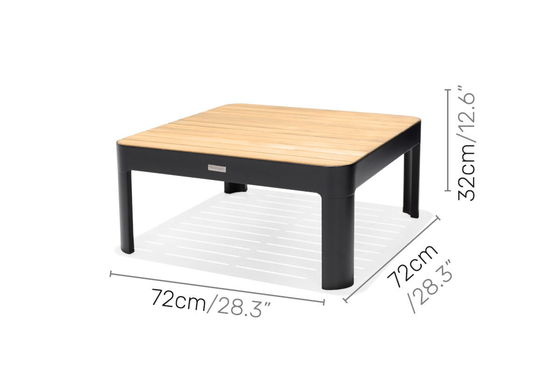 Αλουμινένιο Μονουλικό Έπιπλο Κήπου L172xW72xH43cm AJUNION Εξωτερική Κερέλα Τομεακό Σετ