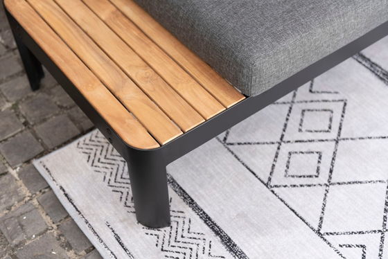 Αλουμινένιο Μονουλικό Έπιπλο Κήπου L172xW72xH43cm AJUNION Εξωτερική Κερέλα Τομεακό Σετ