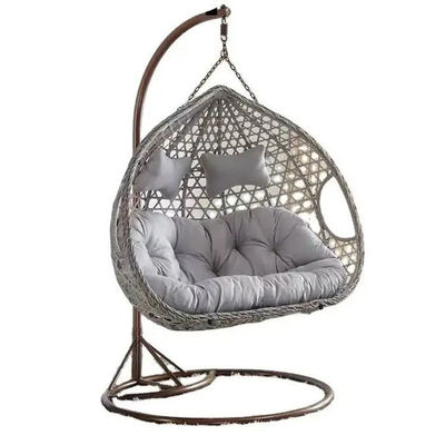 Εξωτερικό μπαλκόνι αυλή κήπος αυλή Pe Rattan Wicker αυγό Swing Chair με στερέωμα