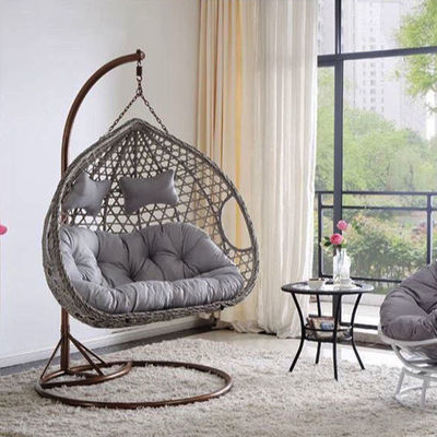 Εξωτερικό μπαλκόνι αυλή κήπος αυλή Pe Rattan Wicker αυγό Swing Chair με στερέωμα