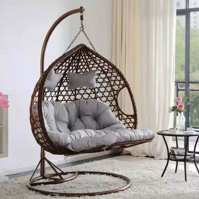 Εξωτερικό μπαλκόνι αυλή κήπος αυλή Pe Rattan Wicker αυγό Swing Chair με στερέωμα