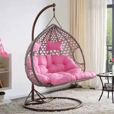 Εξωτερικό μπαλκόνι αυλή κήπος αυλή Pe Rattan Wicker αυγό Swing Chair με στερέωμα