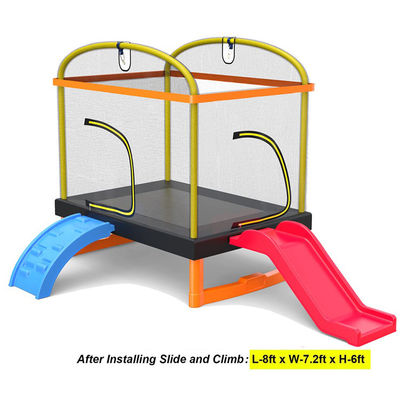 Παιδική γυμναστική Unisex Iron Frame Indoor Outdoor Trampoline με σκάλα αναρρίχησης και διαδρόμιο