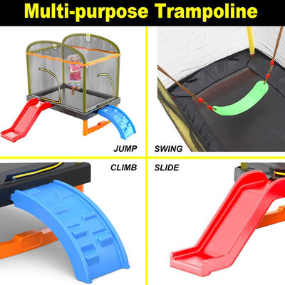 Παιδική γυμναστική Unisex Iron Frame Indoor Outdoor Trampoline με σκάλα αναρρίχησης και διαδρόμιο