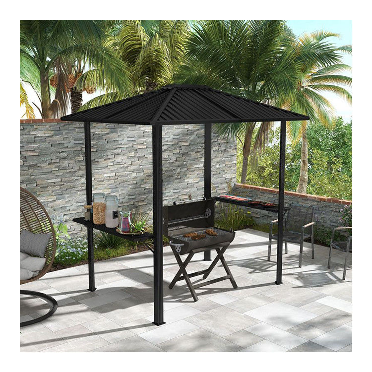 Εξωτερικό Grilling 6x8 Hardtop BBQ Gazebo με 2 πλευρικά ράφια 102 lbs H92.5 x W96.5 x D70.9